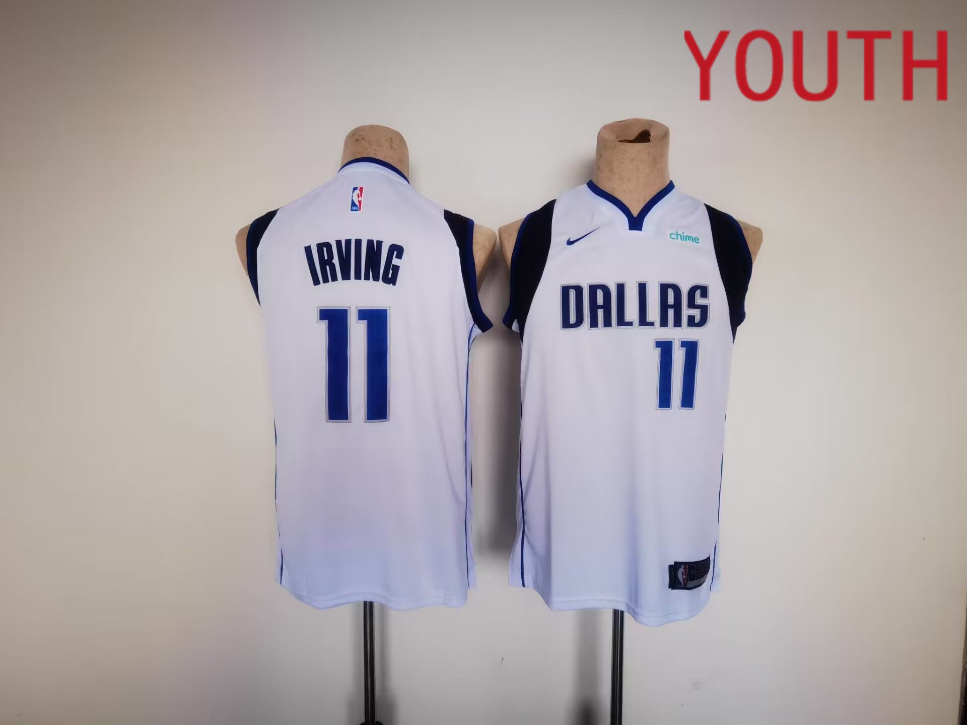 Youth Dallas Mavericks #11 Irving White Game Nike 2023 NBA Jersey->dallas mavericks->NBA Jersey